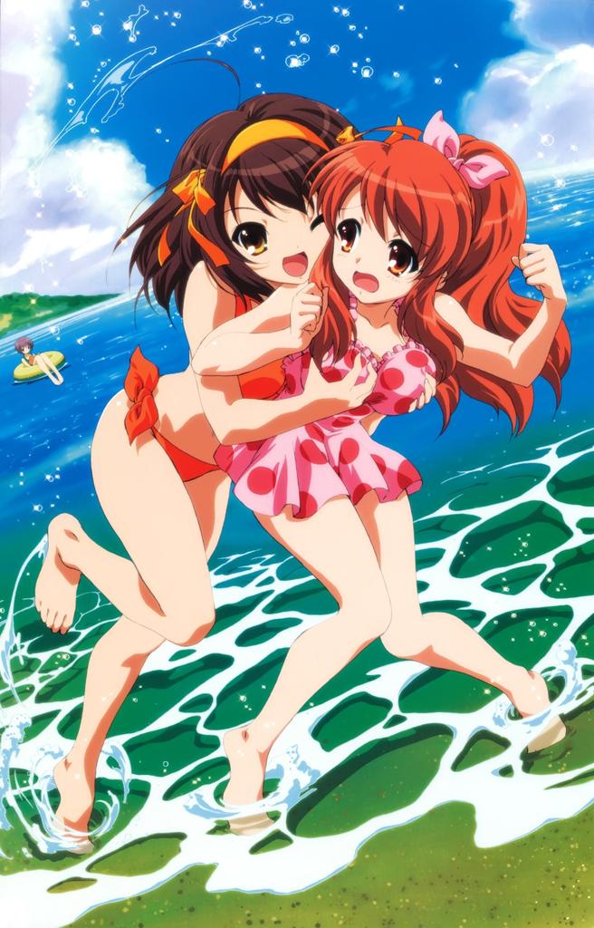 DreamSama's tweet image. Haven't done Haruhi in a LONG time. Here's some for her. #swimsuitsunday