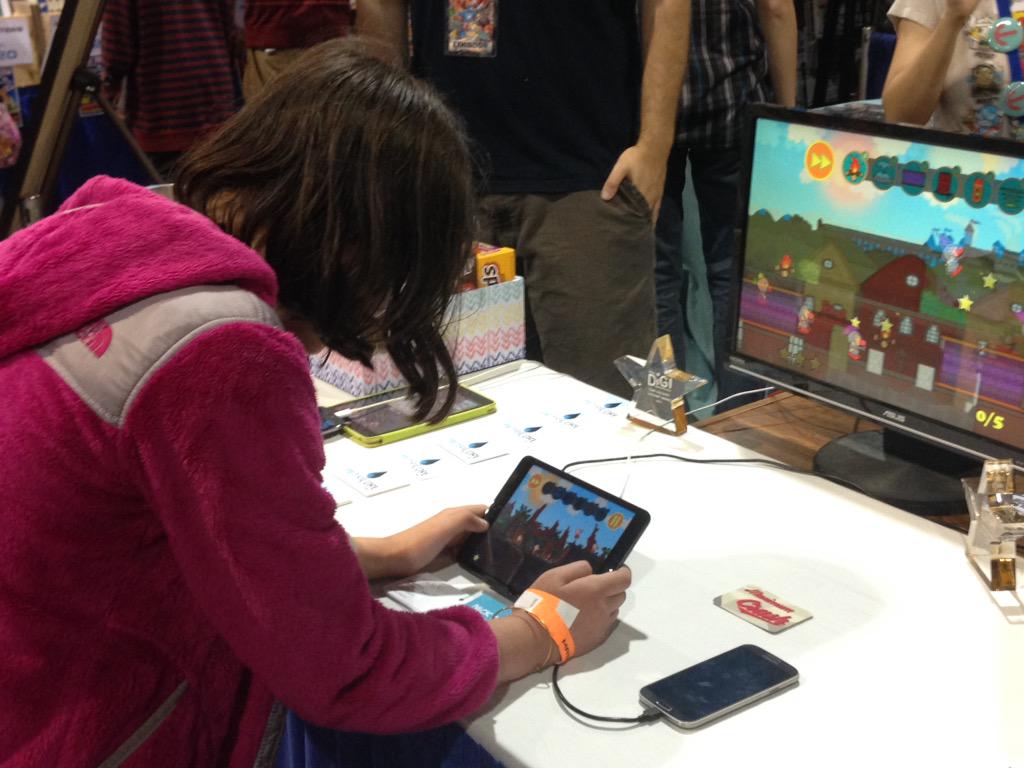 PlayNimbus's tweet photo. .@WobblesGame is getting lots of love and the show just started! #gamedev @MassiveComiccon http://t.co/ecUMx9aGB3