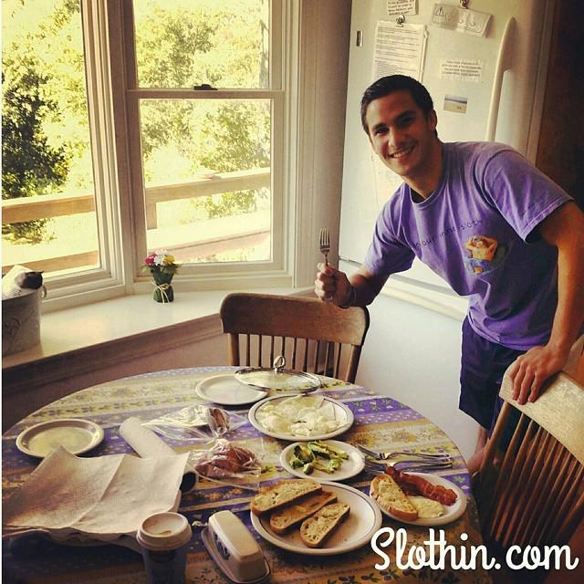 slothnation's tweet photo. What have we always said is the most important thing? Breakfast. 

#slothin #slothsunday #breakfast http://t.co/ROBe2JblkL