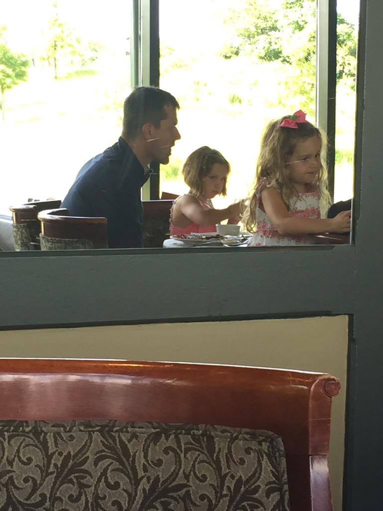 chojong's tweet image. to all my umich frenemies. coach H at gandy dancer right now. all he eats is bacon.