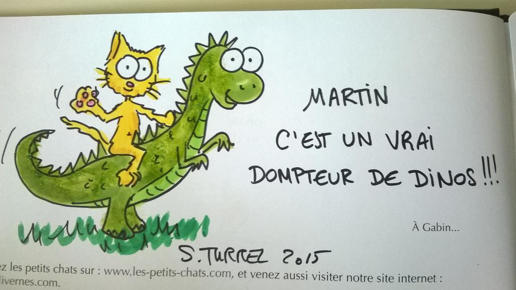 indiana_vince's tweet photo. Merci pour cette autre dédicace destinée à mon petit fan de dinosaures. Chat-lheureusement @bdmiam http://t.co/lRURuFNCnr