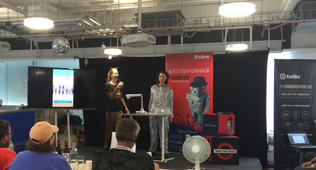 OanaDamian's tweet image. Creativity display at #DestinationHack @Sabre_Corp, with Miss Tiger and Mr Zebra.Reinventing travel never gets boring