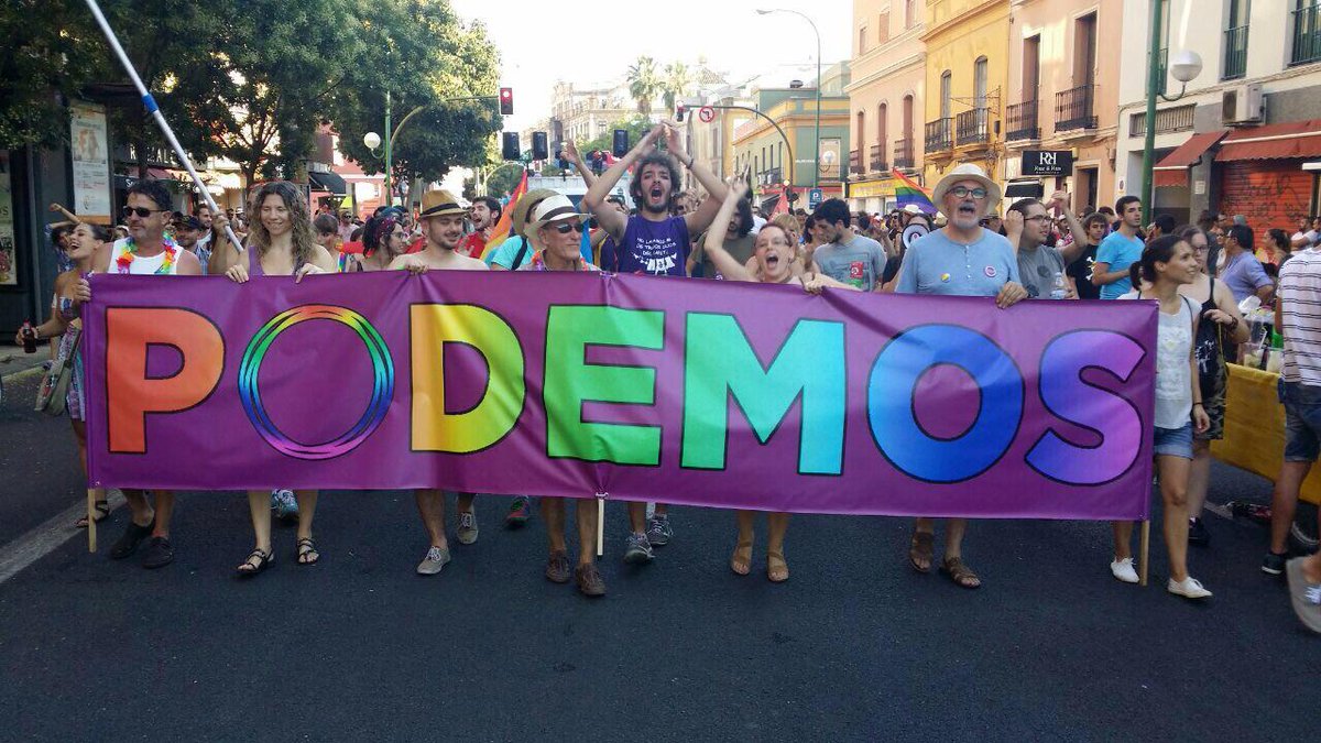 PodemosMacarena's tweet photo. #DiadelOrgullo Ayer en Sevilla, orgullo y lucha reivindicativa por los derechos y libertades en la diversidad sexual. http://t.co/TjZRMqevTh