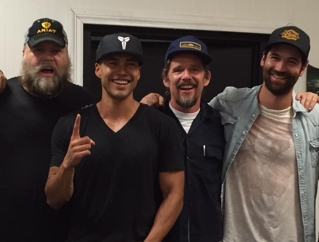 vincentdonofrio's tweet photo. FOUR OF THE SEVEN . #magnificent7 http://t.co/fDzs2qCKCX GO-CART FUN !!!! #martinsensmeier #manuelgarciarulfo #hawke http://t.co/zQlIKy6rJA