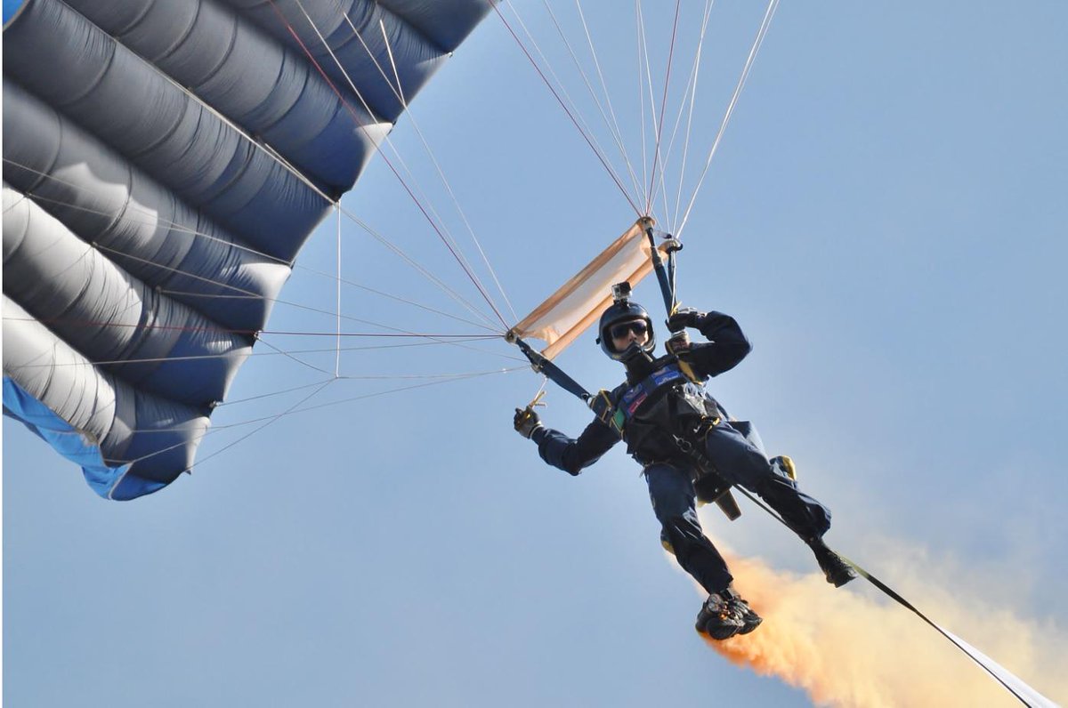 DtvPhotography's tweet photo. Great display yesterday by Tigers Parachute Display Team!!! http://t.co/4R1dCGIPpN
