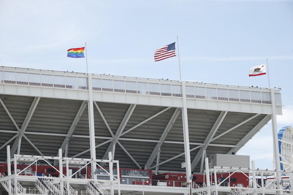 49ers's tweet photo. #SFPride weekend at @LevisStadium. http://t.co/CvbGehJtfj