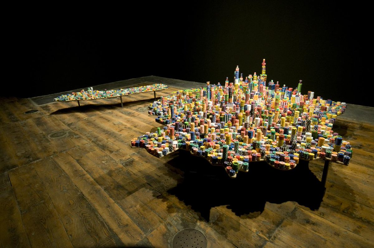 Agentmarco's tweet photo. Shanghai in poker chips, by Liu Jianhua http://t.co/TlF23BLs2C