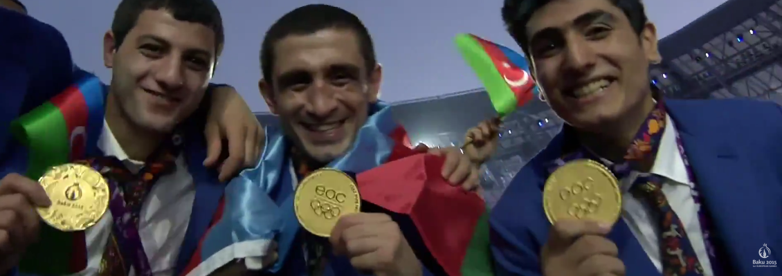 Minsk2019BY's tweet photo. Azerbaijani team are sporting a LOT of gold medals - Closing Ceremony - LIVE - http://t.co/9MONpnyx1l http://t.co/cHDi00TNjL