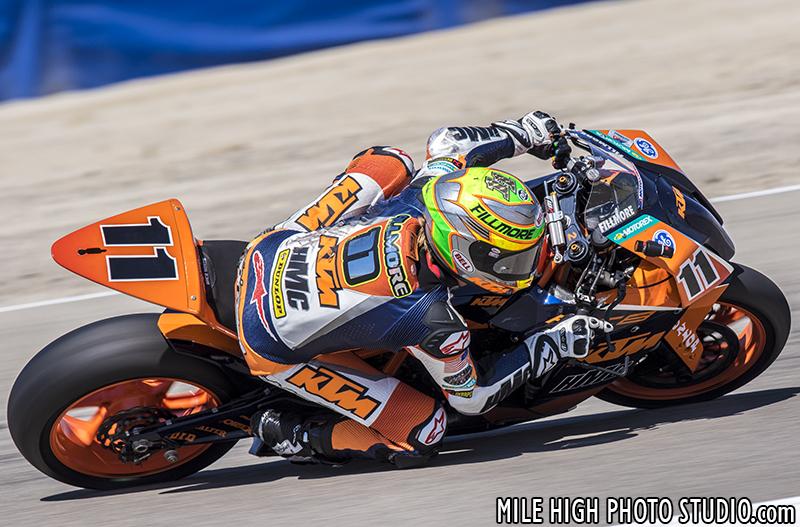 MileHighPhoto's tweet photo. The KTM colors look great in this sun. @ChrisFillmore11 starts 5th today @UtahMMP in the @MotoAmerica1 sbk races. http://t.co/9WT681ACs4