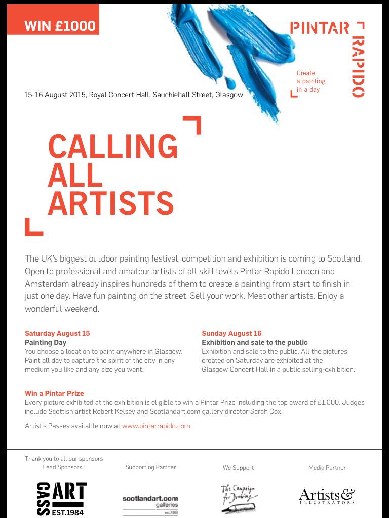 jose_fine0's tweet image. UKs largest outdoor painting festival @pintarrapido comes to Glasgow &amp;amp; offers the chance to exhibit, sell &amp;amp; win £1000