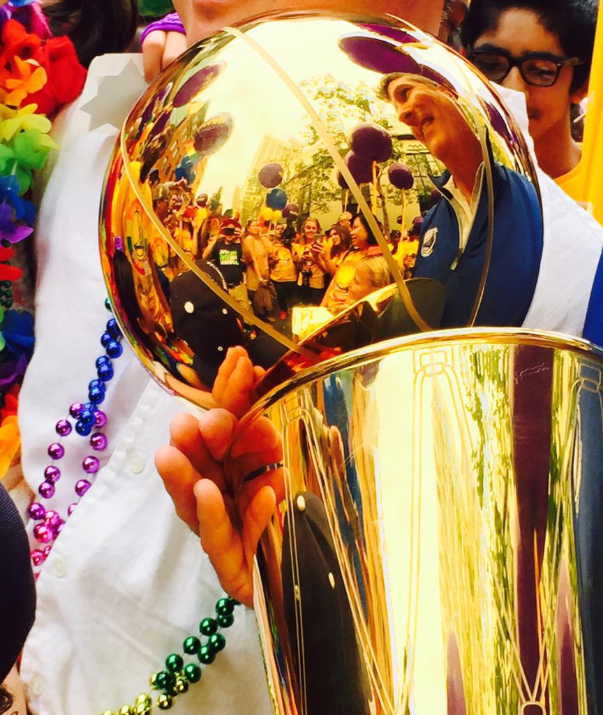 warriors's tweet photo. Warriors President and #SFPride2015 Grand Marshal @RickWelts brought this along to share with today's crowd. http://t.co/iYPQfMPPcy