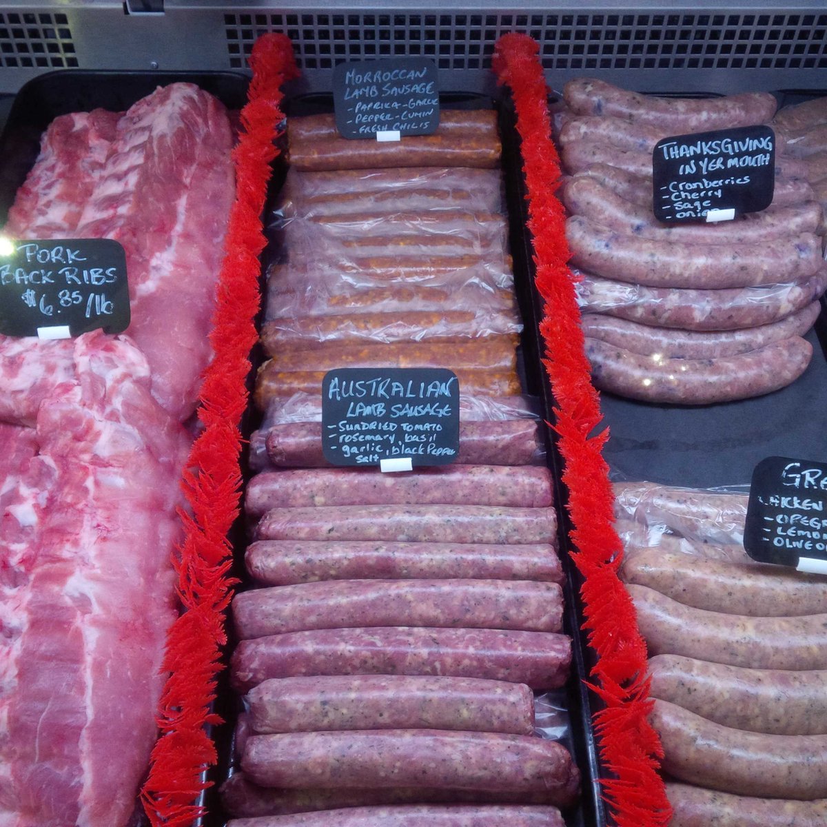 Lamb Sausages available <a href="/BrantStButcher/">Brant Street Butcher</a> made by South Central Sausage!