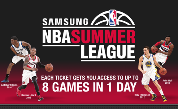 NBA's tweet photo. The @NBASummerLeague returns 7/10-20 in Las Vegas! 
Schedule: http://t.co/V7VHggIIYc 
Get Tix: http://t.co/EpdZhLFxGK http://t.co/4khYv8Rouq