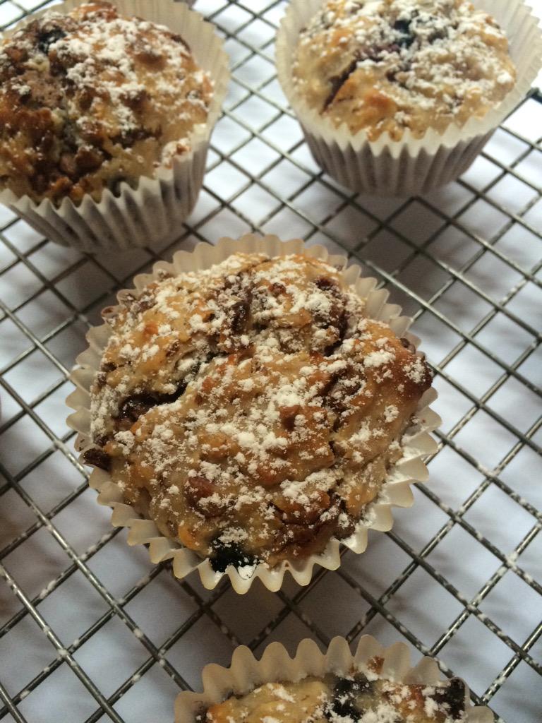 _Scugnizzo's tweet photo. Today's freshly baked muffins berry and choc! Quick they are running out of the door!!!! http://t.co/oHm9ZobXcJ