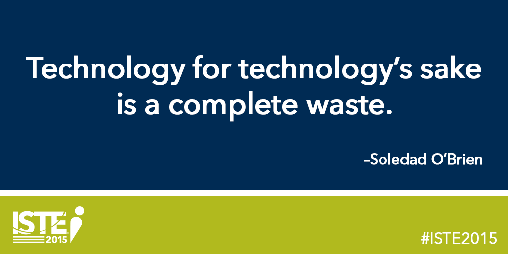 ISTE_ASCD's tweet photo. It's about the learning. Equitable access to learning. Not the tech. #ISTE2015 http://t.co/1VP4rQceUO