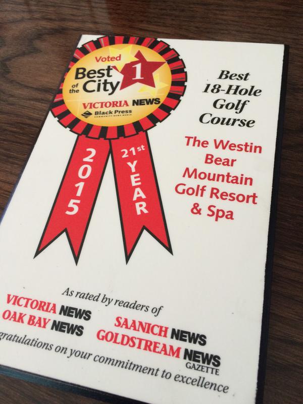 BearMountain's tweet photo. You voted - we won! Thanks #YYJ #BestInVictoria 18-hole #Golf Course @BlackPressMedia! Which 18 are we talking about? http://t.co/NB3yEUA4sn