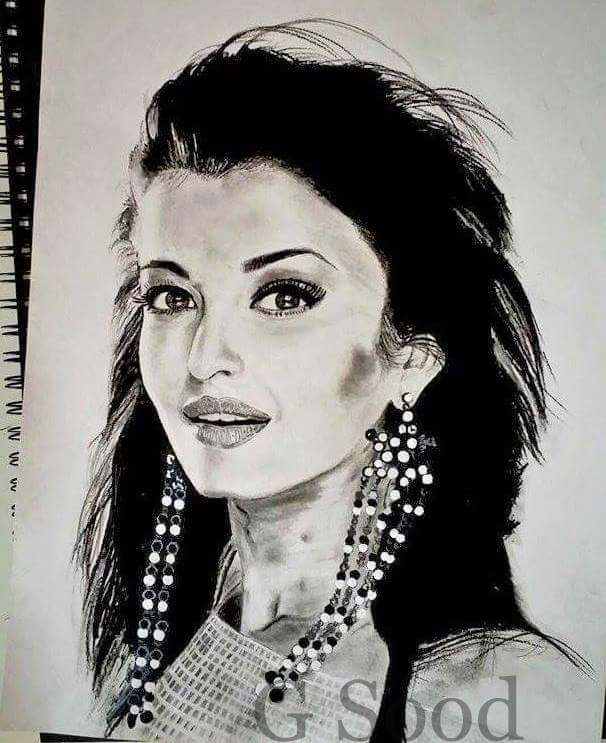 gitanjali_sood's tweet photo. @juniorbachchan 
My charcoal sketch of Aishwarya :) http://t.co/DFs20zCOyn