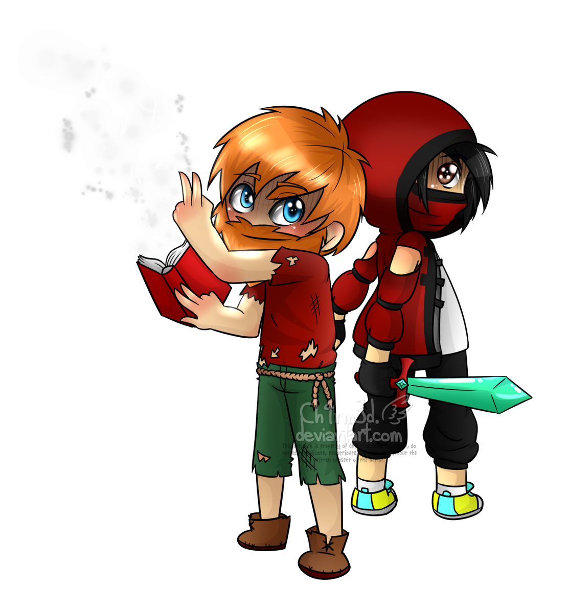 Ch4rm3dART's tweet photo. @RyleyWan and @16bitDec, i'm making some headway with this, so here's The priest and his bitch. #MianiteFanArt ! http://t.co/y9vdRTlfUg