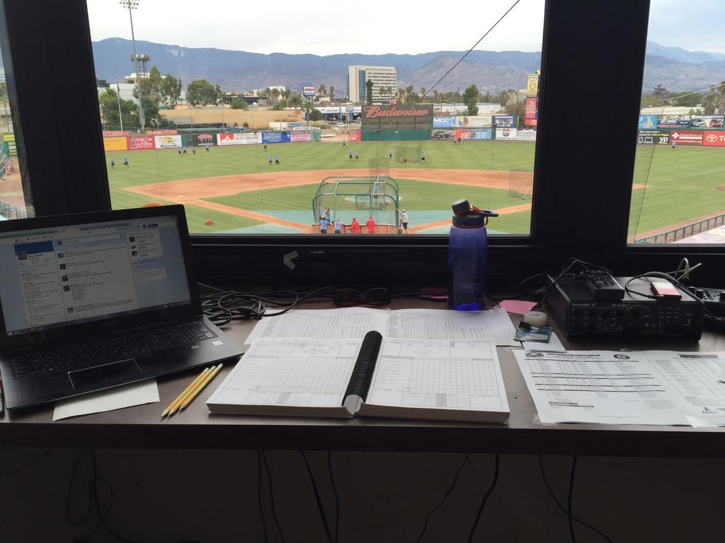 emmafwendt's tweet photo. @66ersBaseball radio booth @steve_wendt  is prepared 4 anything #3no2's #stats4days  #hardworkinghusbands r the best! http://t.co/A9NC8hLpqv