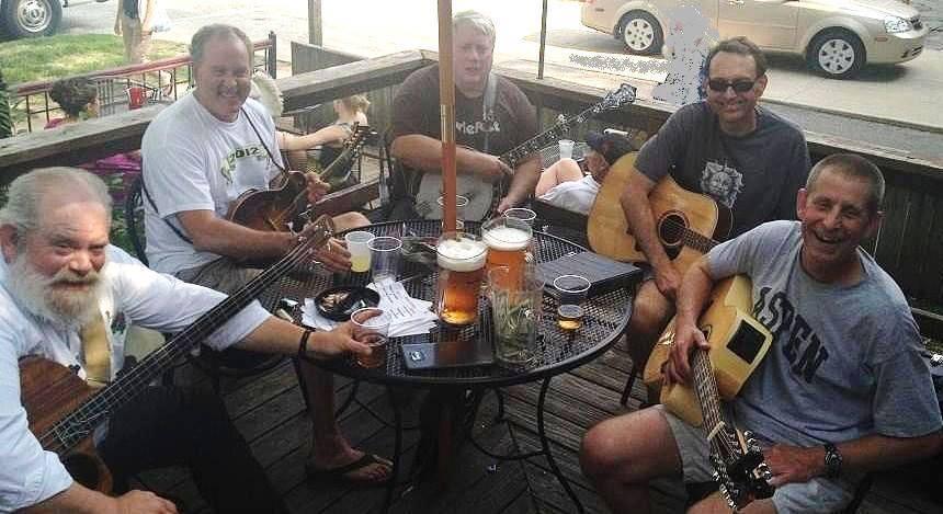 The Peach Pickers are playing on our patio. Come on over!