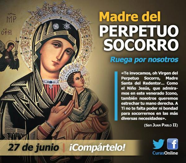 VIRGENMEDUGORJE's tweet photo. 27 JUNIO. NTRA. SRA. DEL PERPETUO SOCORRO. ROGAD POR NOSOTROS. ICONO VENERADO EN ROMA S.XV.
http://t.co/MPft7iSq3v http://t.co/1z37HHyW1Z