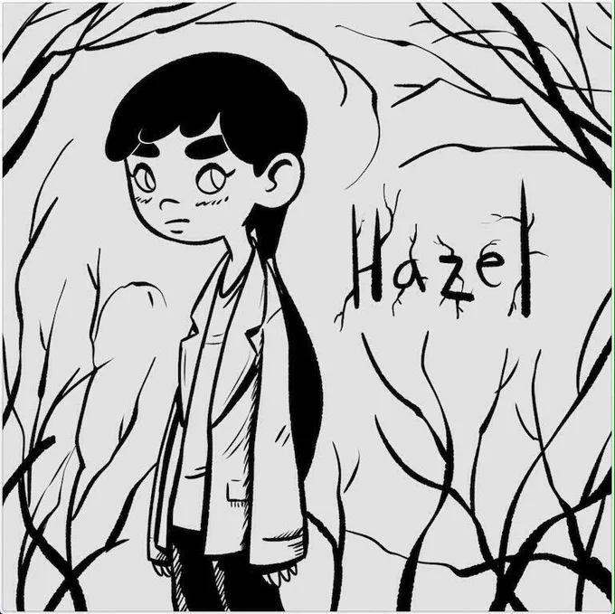 Hazel and Beatrix from my horror comic The Bones in the Black Tree 