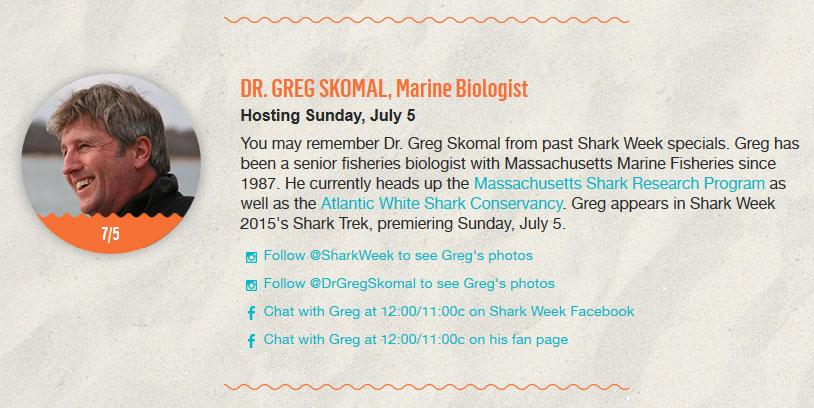 MA_Sharks's tweet photo. Discovery's @sharkweek Shark Finbassadors initiative starts tonight http://t.co/IPf1PQiBYw  #DrSkomal hosts July 5th http://t.co/onrbm0YKsp
