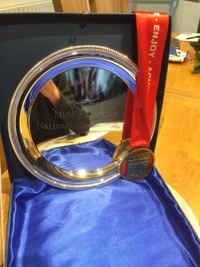 MikeBirchmore's tweet photo. English Middle Distance Age Group Champion! @datasharp @velotive @fitnaturall_y @TORQfitness http://t.co/fTkkMw89Oh