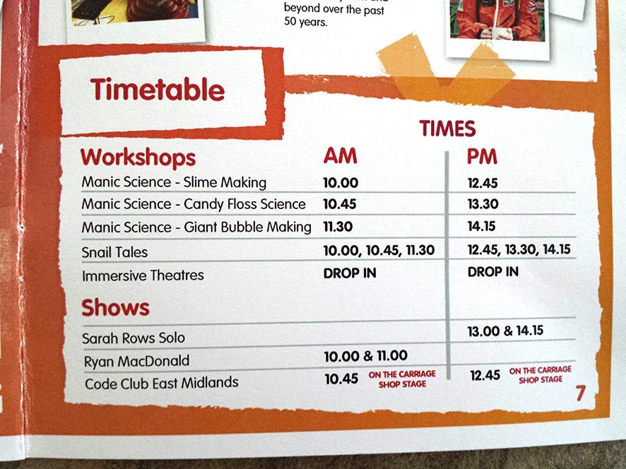 TBBMidlands's tweet photo. Don't miss any of action - book shows/workshops on arrival @RoundhouseDerby for @ManicScience @snailtales #stem http://t.co/mQRJBUtptH