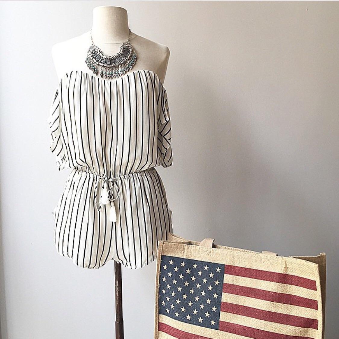 Who's got their outfit already planned for the 4th? We love this bag from <a href="/JasperPlum/">JasperPlum</a> #WeStyle #Boutique  #Patriotic