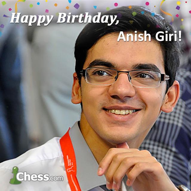Anish Giri is turning 21 today. Let\s wish him a happy birthday. 