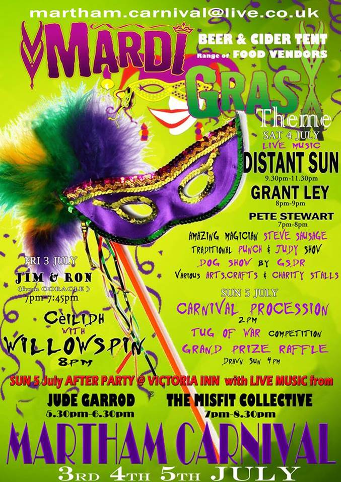 carnivalmartham's tweet photo. Only 1 week to go! | Martham Carnival - Mardi Gras | 3-5 July 2015

#Norfolk #DaysOut #LiveMusic #GreatYarmouth http://t.co/b74Ax15Ej6