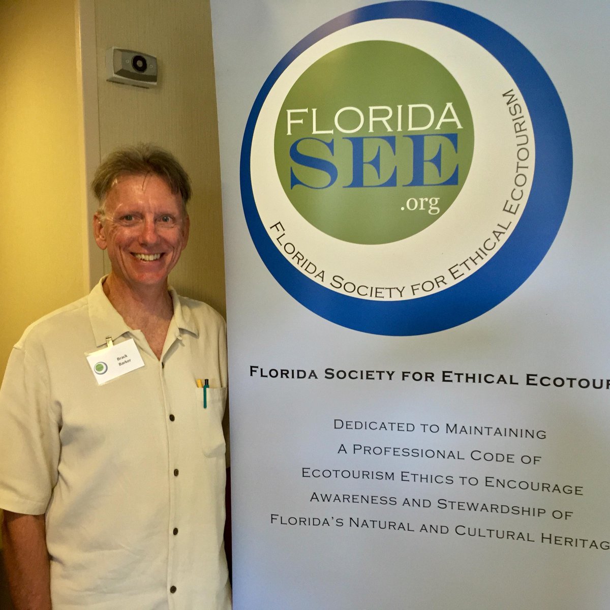 Florida_SEE's tweet photo. Newly-elected to the Florida SEE Board of Directors: Brack Barker, @WildFloridaAdventures #ecotourism #LoveFL http://t.co/eLn6X5hddO