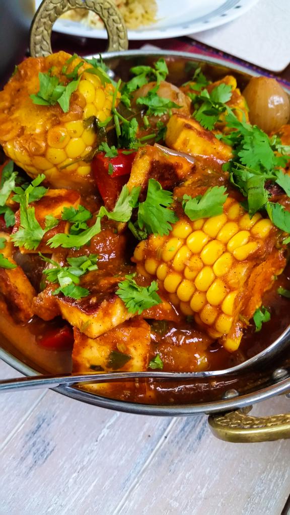 Corn on the cob, paneer and mix veg curry #kenyanstyle #paneer #Vegetarian #lowoil