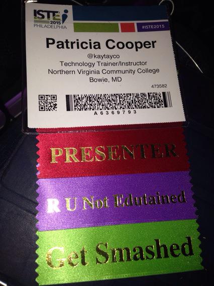 Bethlehemgurl's tweet photo. The best ribbons at ISTE 2015! Stop by table #35  @ 11:15 on Monday to get yours! #ISTE2015 #SmashEd http://t.co/v2NyLoyEVl