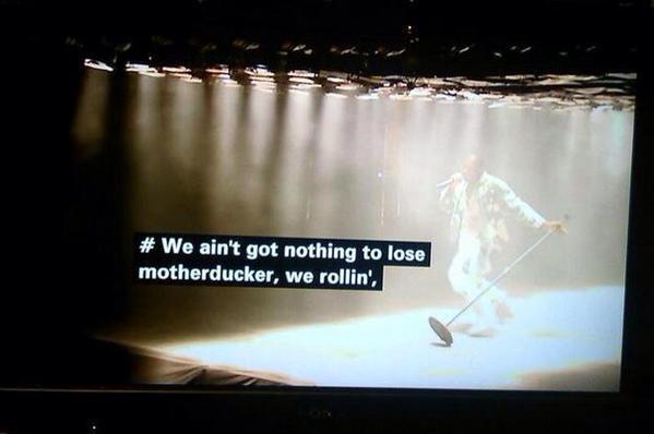BBC's hilarious subtitles of Kanye West's Glastonbury set go viral nmem.ag/OTBYs