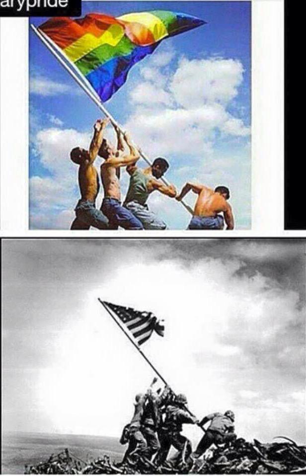 Famegiver24's tweet photo. We should all have equal rights. Just don't equate your legal victory to that of Iwo Jima. Beyond disrespectful http://t.co/0M6MoXwyZ9