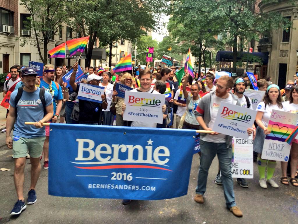 giligetz's tweet image. At the #NYCPride2015 we #FeelTheBern