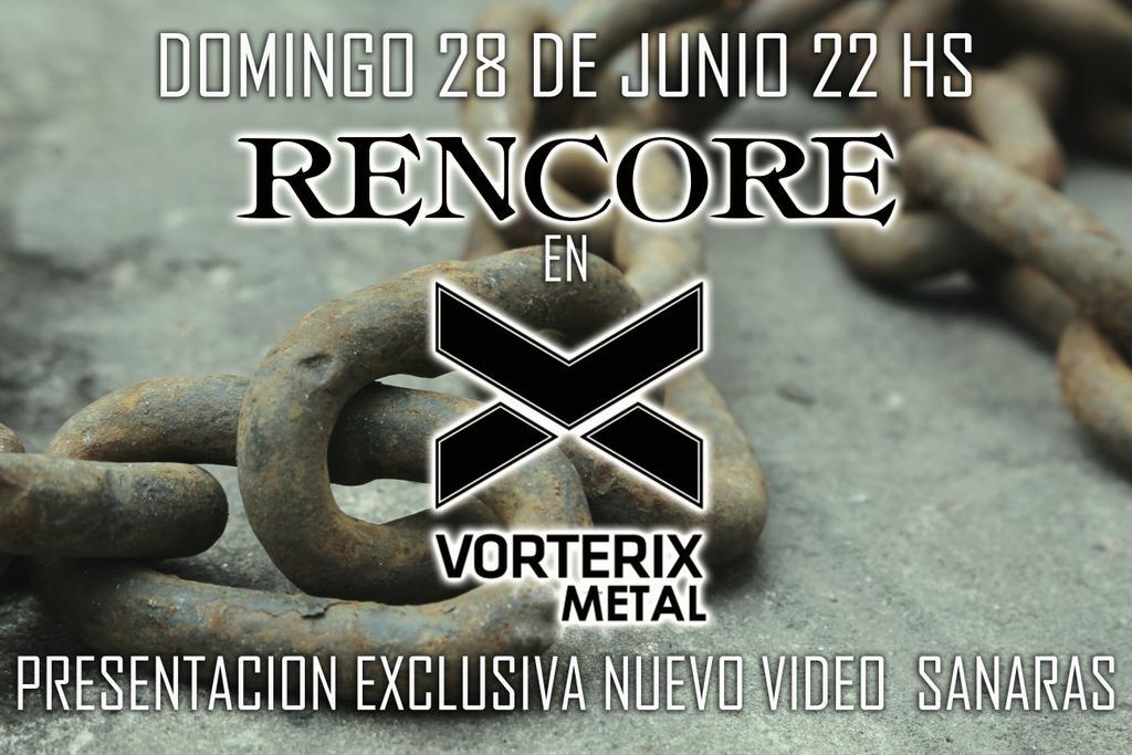 RencoreOficial's tweet photo. Esta noche entrevista a #Rencore en @Vorterix y presentacion de nuestro nuevo video #SANARAS http://t.co/XESYrGttao