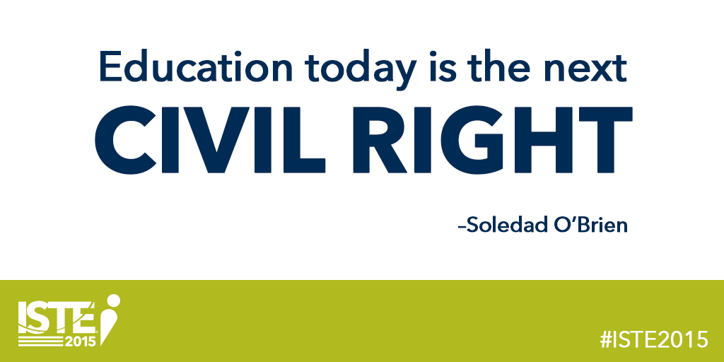 ISTE_ASCD's tweet photo. How can you bring opportunity to those who need it? Every child deserves access to learning. #ISTE2015 http://t.co/I8dSbtYYJL