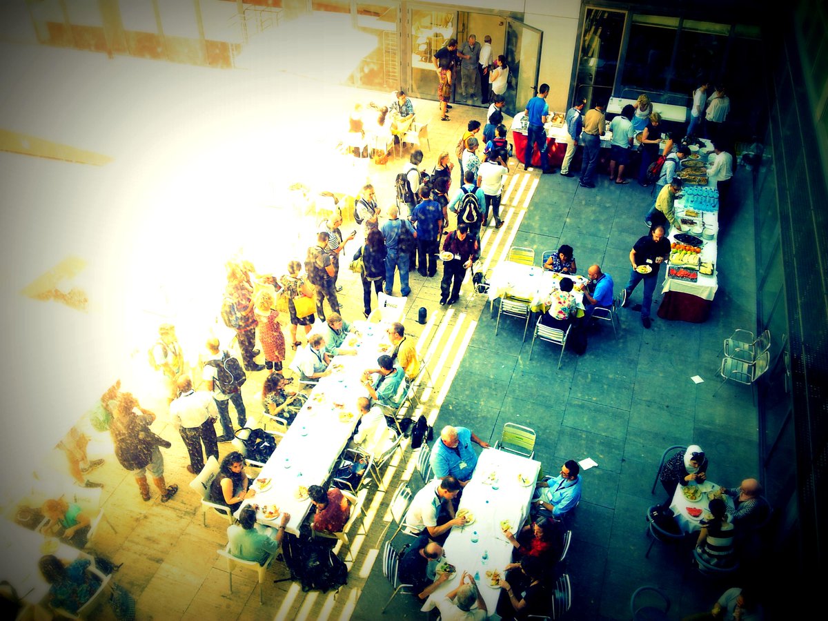 edm2015's tweet photo. Lunch time! At 13:30 choose one of the two session: Evaluation of EDM vs Collaborative Learning. #EDM2015Madrid http://t.co/XXf9CsaOGe