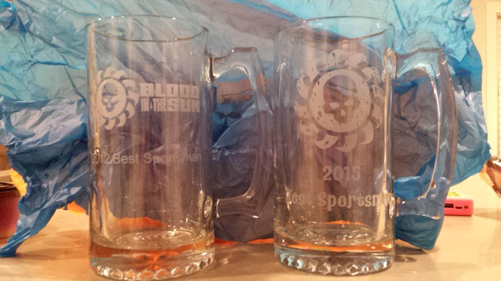 tom_mcclure's tweet photo. Loving my Blood In The Sun beer mug collection! Great memories of great opponents and great games #bits5 http://t.co/YiecO0nHTI