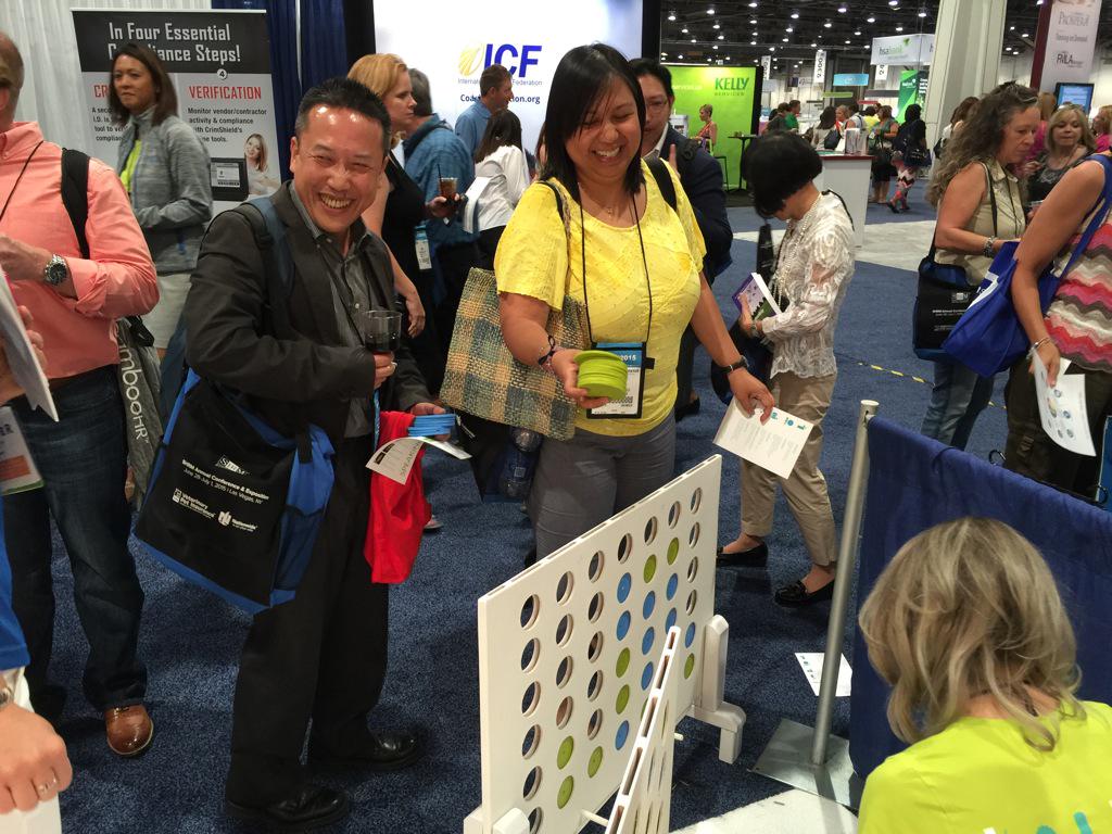 ajilon's tweet photo. FACT: Cocktails help your strategic thinking. Don't believe us? Have a drink and try our Connect 4! #SHRM15 3108 http://t.co/IE633Y2rD1