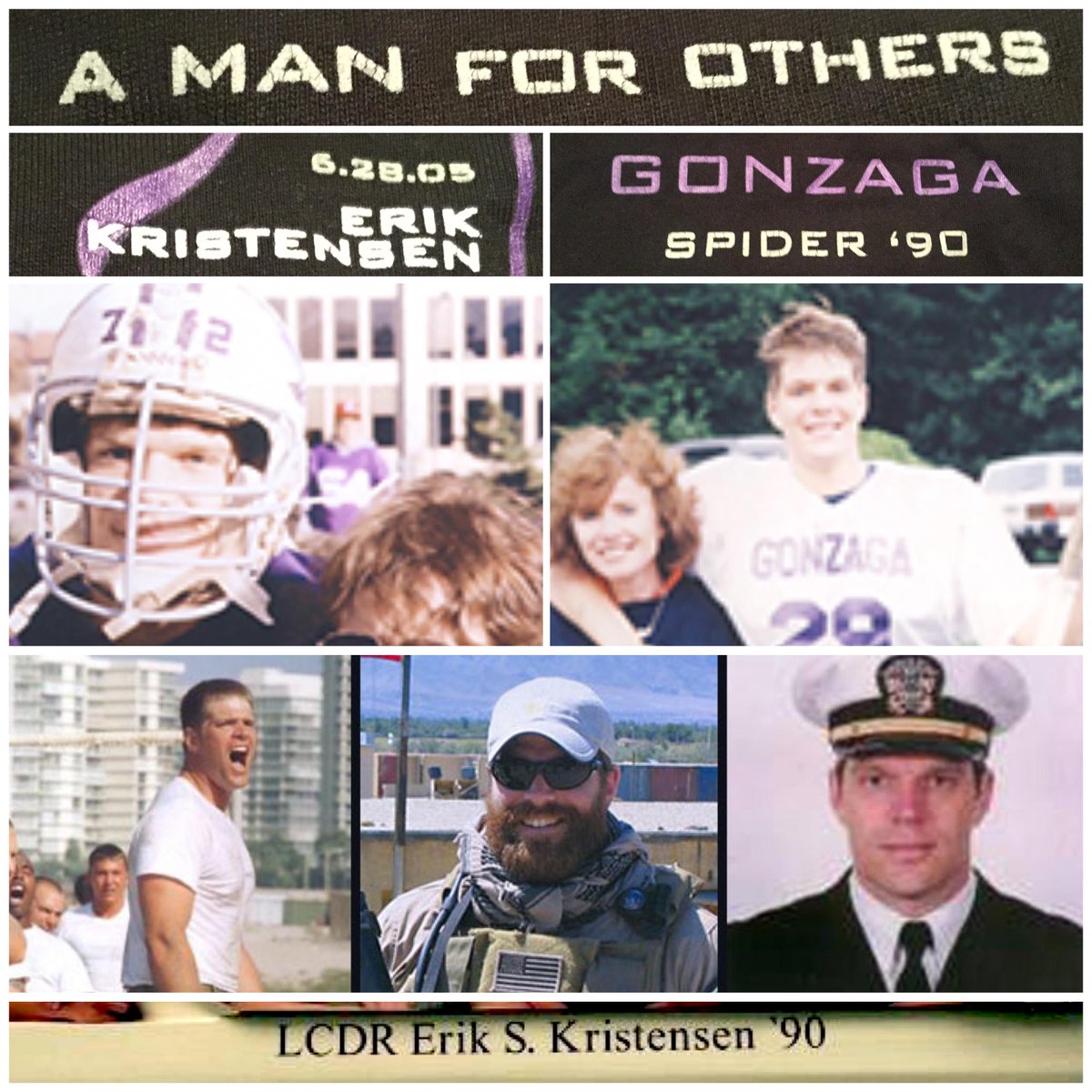 GonzagaSports's tweet photo. [#ORW10 #NeverForget #OperationRedWings TRIBUTE] via http://t.co/pmLvYf74nc | LCDR "Spider '90" (3.15.72 - 6.28.05) http://t.co/gRPHcgDrAA