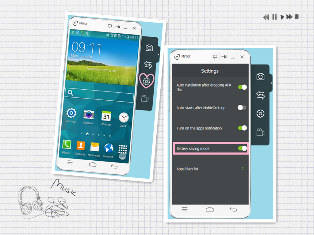 WSMirror's tweet photo. How to enable Battery saving mode. http://t.co/HvftaVLY0I