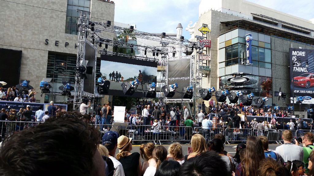 Terminator premiering in Hollywood this evening.