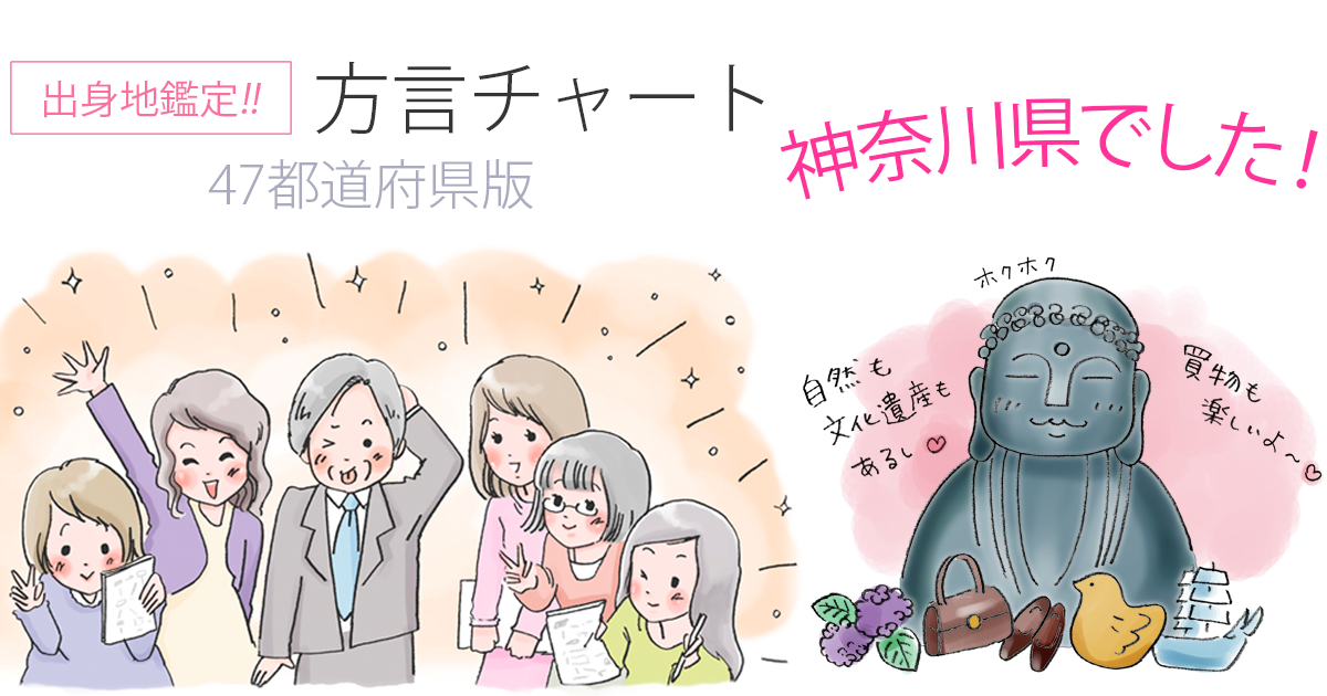 【方言チャート～47都道府県版～】
http://t.co/r8XCGs9Ekb
鑑定結果は、神奈川県でした。  あってる。「いいえ」連発だったw

東京女子大学篠崎ゼミxジャパンナレッジ