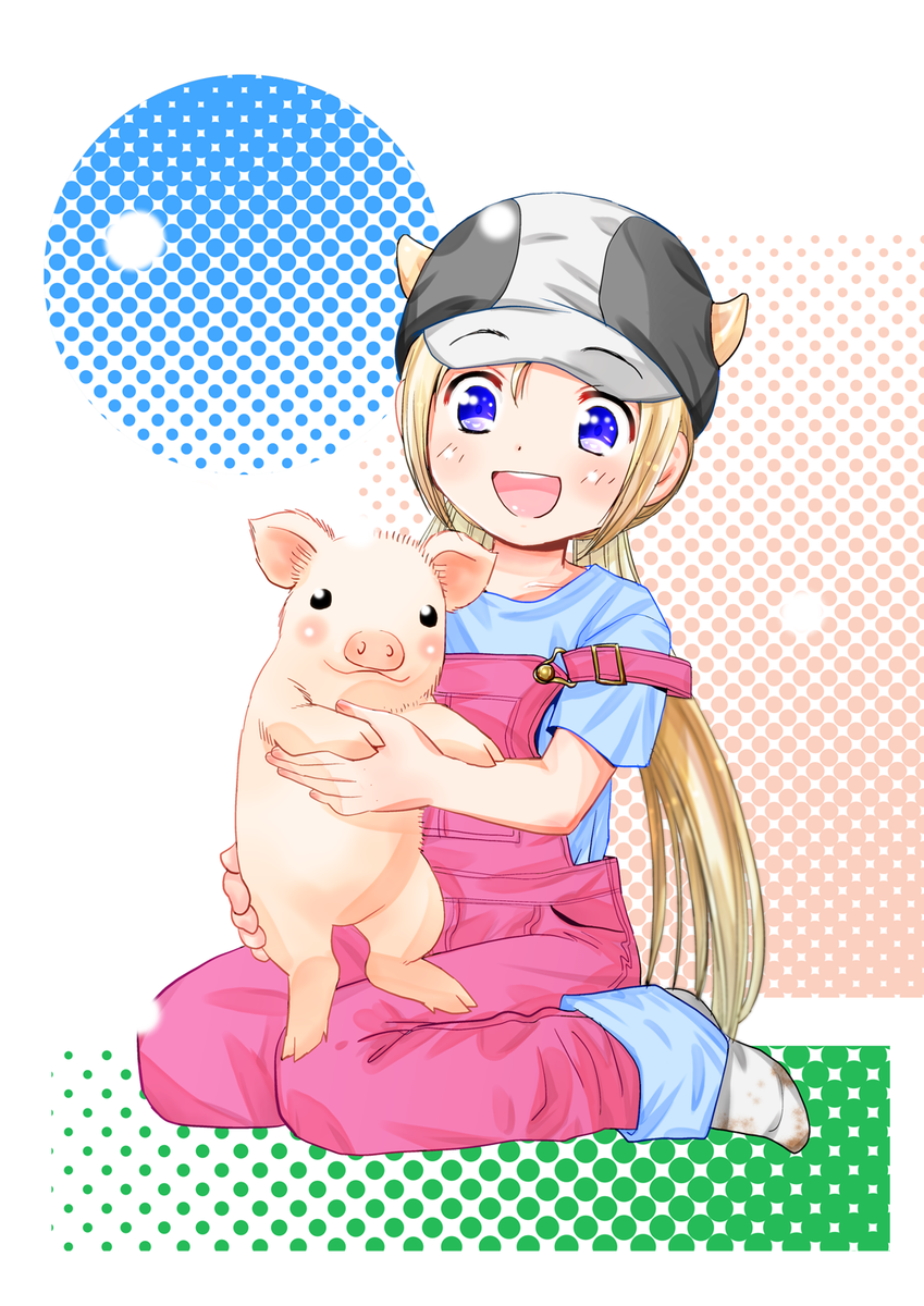 ムロヨシ タカシ 室吉隆 Twitterren さんりようこ先生 Sanriyoko Manga Box酪農みるく連載お疲れ様でした 最終回になにかできないかと思い お互いのヒロイン線画を交換して塗るという企画をやってみました カワイイみるく塗れて楽しかったです Http T