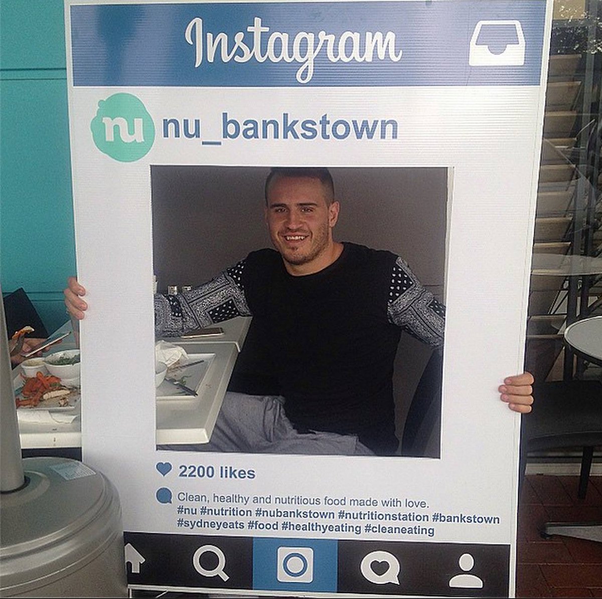 NutritionStn's tweet photo. @NRL_Bulldogs star @joshreynolds9 popped into our @nu_bankstown store last weekend for a healthy meal and some fun! http://t.co/x2aYqjFFB0