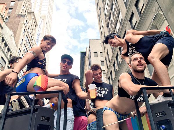 QueerMeNow's tweet photo. HOT! @CockyBoys Gay Porn Stars Aboard @NextMagazineNY Float at #NYCPride2015 >> http://t.co/acBzSeSyNp << http://t.co/mFJm4Dp2kI